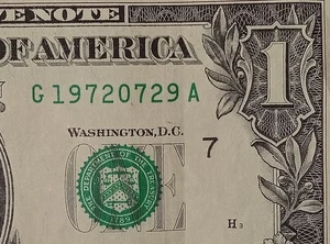 July 29, 1972 Birthday Note One Dollar Bill [G19720729A] 💵🎂 - Picture 1 of 3