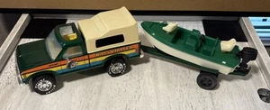 Vintage NYLINT Bass Chaser Pickup Truck Metallic Green Toy RARE Boat Trailer - Picture 1 of 15