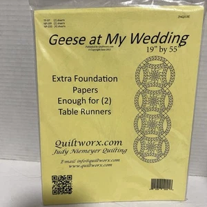 Judy Niemeyer Geese At My Wedding Extra Foundation Papers for 2 Table Runners - Picture 1 of 2