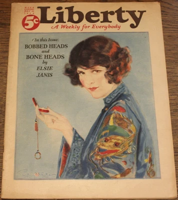 Liberty Magazine Bobbed Heads and Bone Heads Elsie Janis July 26 1924 - Image 1 of 4