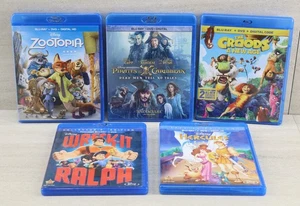 Disney & DreamWorks Blu-ray Lot Zootopia Wreck-It Ralph Hercules Pirates Croods - Imagen 1 de 16