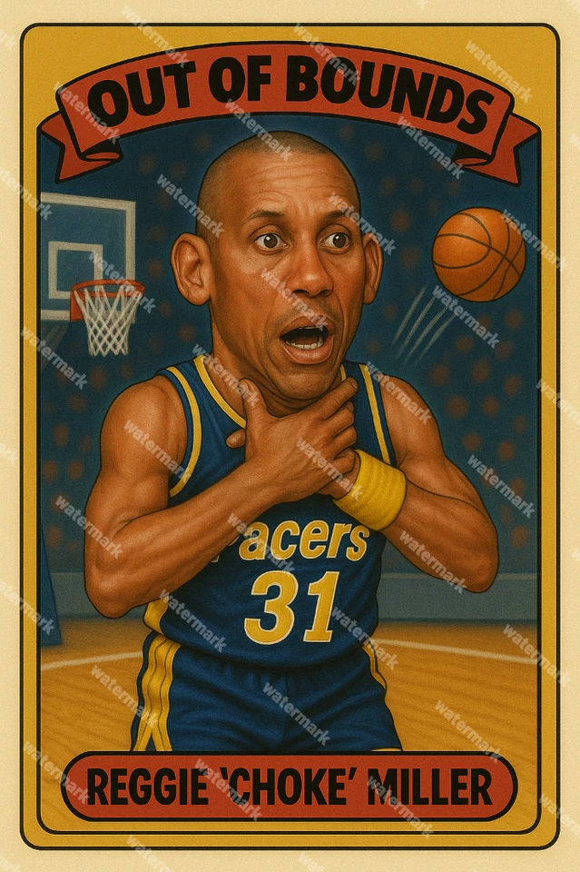 GX405 Reggie Miller -Indiana PacersOut of Bounds 4x6 12x18 16x24 Photo - Image 1 of 1