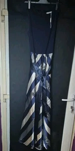 GINA BACCONI DRESS - Size UK12 - Blue white silver - Great Condition - Women’s - Picture 1 of 3