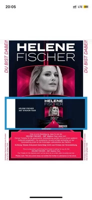 2 Tickets Helene Fischer Gelsenkirchen 23.6.26 Stadion Tour 360 Grad Stehplatz - Bild 1 von 3