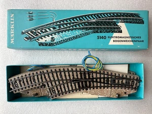 Märklin H0 5140 Bogenweichenpaar elektrisch M-Gleis, OVP, funktionsgeprüft - Bild 1 von 4