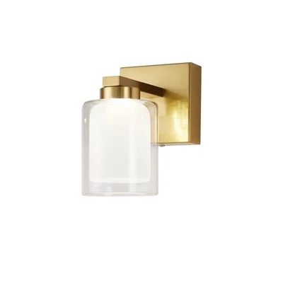 Aplique de baño Artcraft Lighting AC7391 Saville 8" de alto - latón Foto 1 de 4