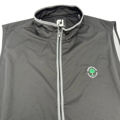 Chaleco de golf Footjoy para hombre grande negro liso cremallera completa poliéster Foto 1 de 4