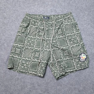 Reyn Spooner Badehose Herren klein grün Bandana Print Mesh gefüttert Kordelzug - Bild 1 von 10