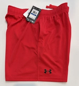 Under Armour Tech Mesh Red Boys Shorts Size Youth XL Brand New‼️ - Picture 1 of 8