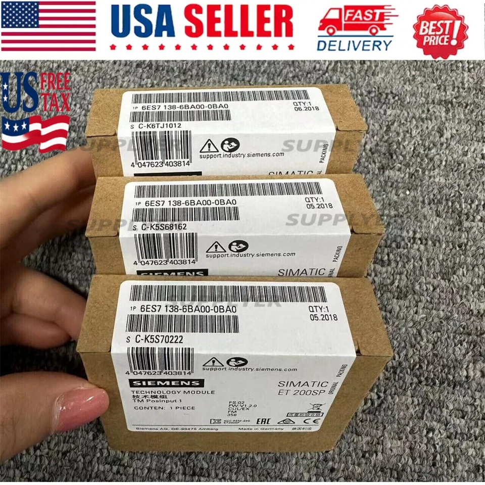 New Siemens 6ES7138-6BA00-0BA0 6ES7 138-6BA00-0BA0 SIMATIC ET 200SP - Image 1 of 1