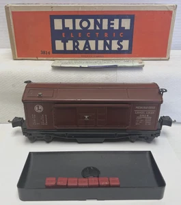 LIONEL 3814 RUBBER STAMPED OPERATING MERCHANDISE CAR W/CUBES, BIN - TESTED OB - Picture 1 of 24