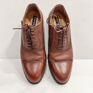 Express Men’s Brown Dress Shoes Size 9 Lace Up As Seen In Photos - Picture 1 of 7