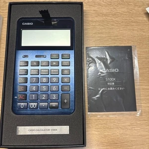 CASIO THE SPCIAL ONE S100 NAVY BLUE S100X-BU PREMIUM CALCULATOR Just Size NEW - Picture 1 of 9