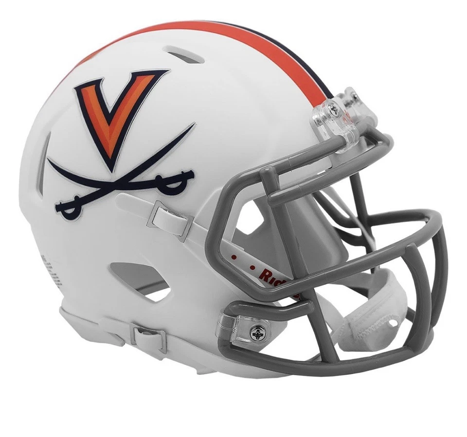 Virginia Cavaliers Matte White Revolution Speed Mini Football Helmet - Image 1 of 1