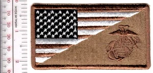 Afghanistan Iraq United States Marine Corps USMC Shoulder Desert Patch vel hooks - Picture 1 of 1