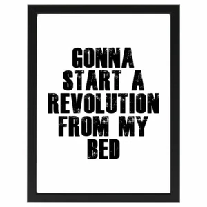 Don't Look Back In Anger, Revolution, Bed, Oasis, Lyrics, Poster, Print A4 A5 A6 - Picture 1 of 2