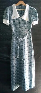 International Ladies Garment Workers Union Small Dress Green White Owl Pattern - Picture 1 of 22