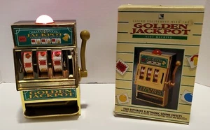 Vintage WACO Golden Jackpot Slot Machine Toy Lights & Sound Collectible With Box - Picture 1 of 2