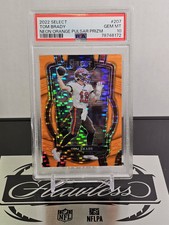 2022 Panini Select Orange Pulsar Tom Brady Tampa Bay Buccaneers /7 PSA 10