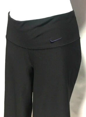 Pantalones deportivos Nike Dri Fit negros cintura plana gimnasio activo yoga para mujer XS Foto 1 de 4