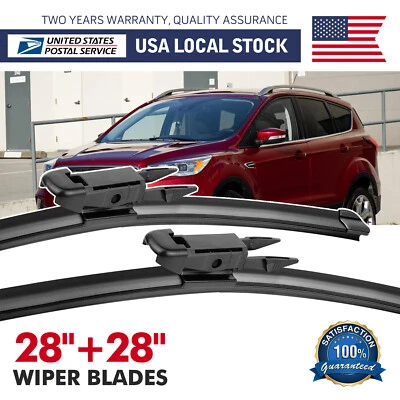 For 2013-2019 Ford Escape 28"&28" Windshield Wiper Blade High quality Durable US - Image 1 of 4