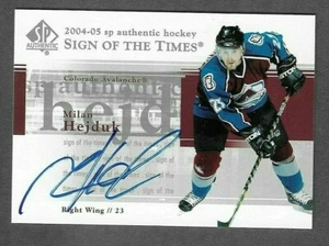 MILAN HEJDUK 2004-05 SP AUTHENTIC sign of the times on card autograph COA AUTO - Picture 1 of 2