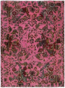 Vintage Perserteppich Handgeknüpft 114 x 84 cm - Orientteppich, Rosa, Teppich... - Bild 1 von 12