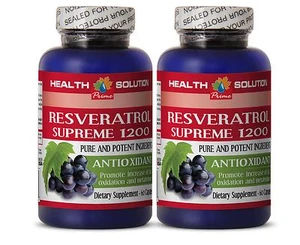 Polygonum Cuspidatum - PREMIUM RESVERATROL 1200mg - Alpha Lipoic Acid 2 Bottles - Picture 1 of 5