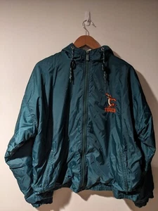 Vintage 90s Winnie the Pooh Tigger Disney Store Green Large Jacket - Picture 1 of 7