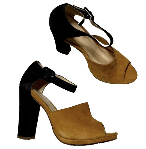 NIKE Sandali alla caviglia Cole Haan Air taglia 10 B neri cammello donna tacco 4 5"