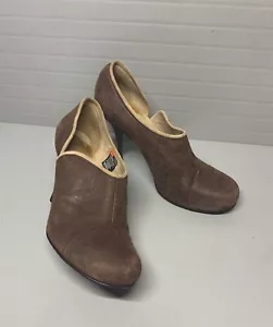 Vintage Diesel Mellana Cutout Bootie Brown Leater Shoes Size 10~Elegant! - Picture 1 of 13