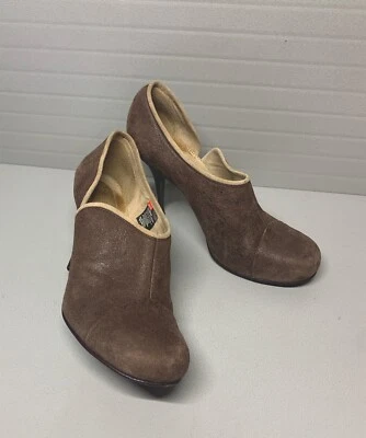 Zapatos de cuero marrón botín recortado Diesel Mellana vintage talla 10 ~ ¡Elegantes! Foto 1 de 4