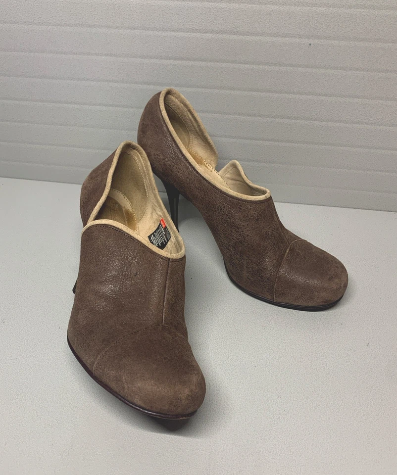 Zapatos de cuero marrón botín recortado Diesel Mellana vintage talla 10 ~ ¡Elegantes! Foto 1 de 4