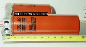 Dual Remote Bypass Engine Oil Filter Kit NO Filter 1u Baldwin BF7587 NO 8u B7379 - Picture 1 of 7