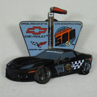2008 Indianapolis 500 Event Chevrolet Corvette Pace Car Collector Lapel Pin - Image 1 of 4