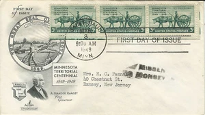1949 US First Day Cover SC# 924  x 3 - Michigan Territory Centennial - 3 Cents - Picture 1 of 1