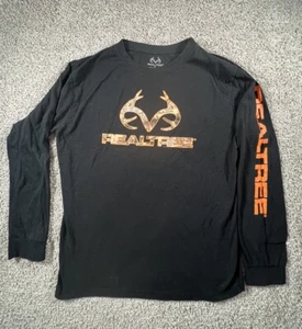 Realtree Black Shirt Mens Large Long Sleeve Hunting Outdoors - Picture 1 of 10