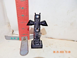 Totem Pole "Tribale", Perlite, Made in Canada-Haida Indians replica - Foto 1 di 3