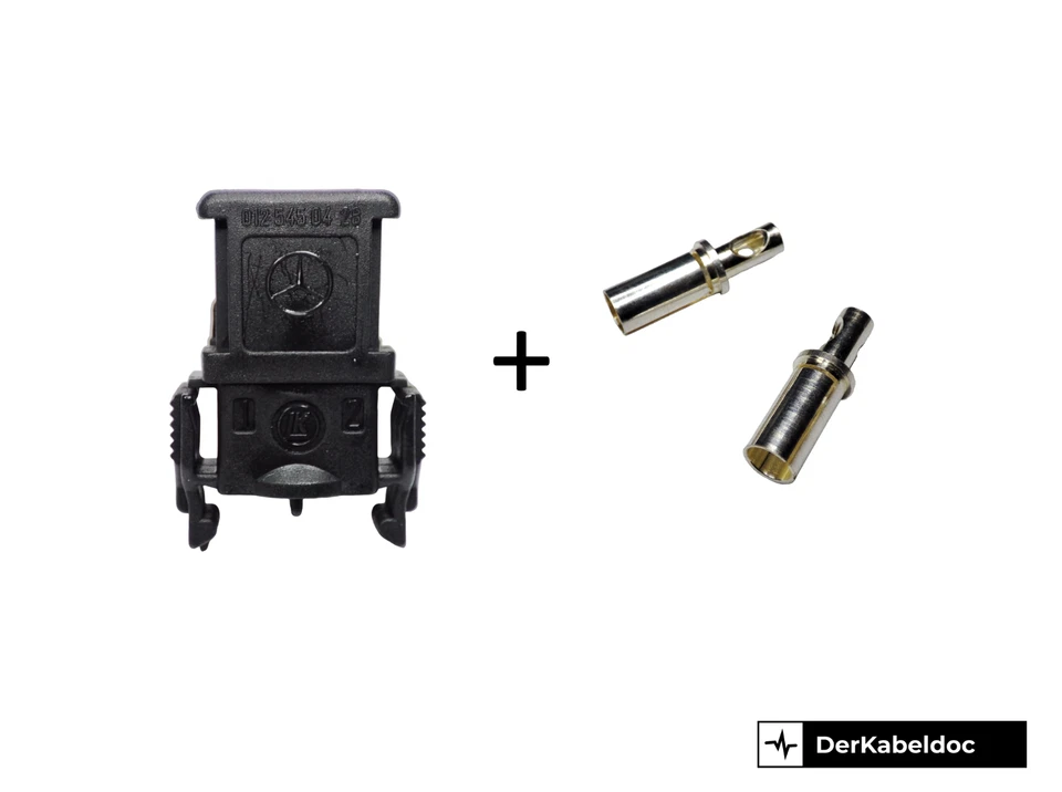 Mercedes Benz Stecker Steckergehäuse 0125450428 inklusive 2x Kontaktbuchsen NEU