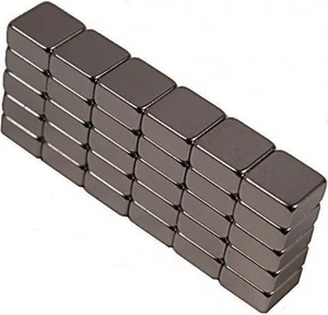 1/4 Zoll x 1/4 Zoll x 1/8 Zoll Blöcke - Neodym Seltene Erden Magnet, Klasse N48 - Bild 1 von 1