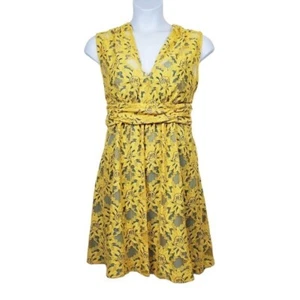 Anthropologie Plenty by Tracy Reese Nikki gelbes Spitzenkleid für Damen Größe 12 - Bild 1 von 8