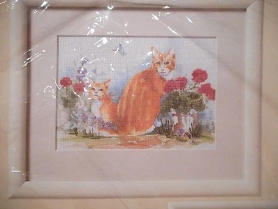 The Creative Circle 1609 Kitty-cat Garden Pat Robitaille 5" * 7" .1989 - Photo 1/3