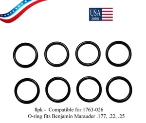 8pk Compatible for 1763-026 O-ring fits Crosman Benjamin Marauder .177, .22, .25 - Picture 1 of 1