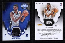 2015-16 Panini Totally Certified Materials Blue /99 Tim Duncan #TCM-TD HOF