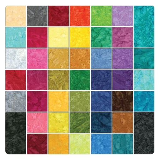 Ten-Square - Bali Granite Hill Benartex Batiks Layer Cake Fabric Precuts M542.32