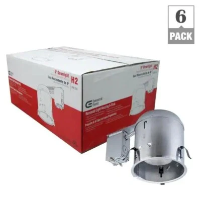 Commerical Electric CAT7ICRM 6 inch Aluminum IC Recessed Can Light - 6 Pack - Image 1 of 4