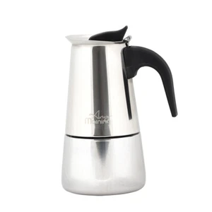 Any Morning Stainless Steel Espresso Maker, 300 ml, Induction Compatible Moka Po - Picture 1 of 7