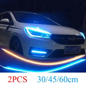 Tira de luz de señal de giro DRL flexible secuencial de faros 30/45/60 cm - Imagen 1 de 25