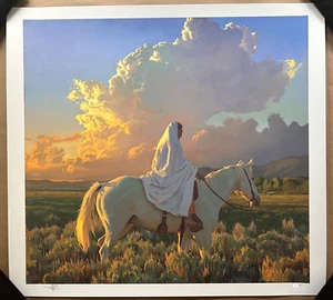 Mark Maggiori SACRED SUNSET #252/287 Print Art 28x26 Western Native American - Bild 1 von 3