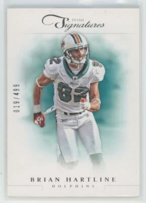 2012 Panini Prime Signatures 019/499 Brian Hartline Miami Dolphins #98 - Image 1 of 2